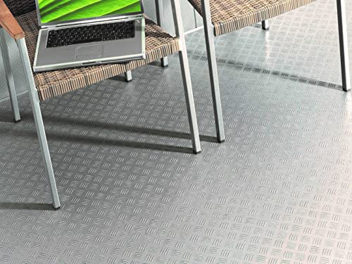 PVC Bodenbelag Vinylboden in Riffelblech-Optik, Zuschnitt (3m breit, 9m lang)