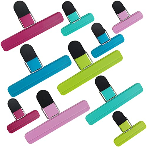 Kunststoff Tüten-Clips, 10 Stück Lebensmittel-Verschlussklammern für Tüten, Snack Bag Klammer für Lebensmittel und Snacks Lagerung