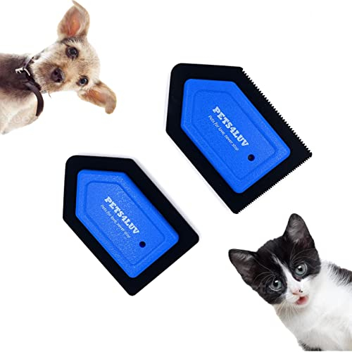 Pets4Luv Mini depilatore Portatile per Cani e Gatti, Spazzola Riutilizzabile per peli di Animali Domestici Facile da Pulire Divano, Tessuto per la casa e l'auto, Confezione da 2