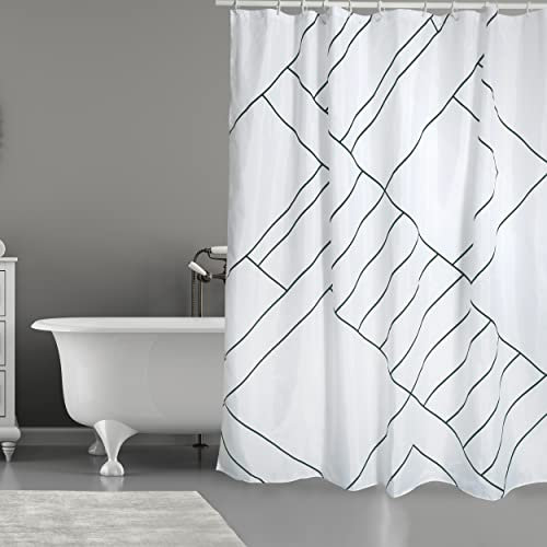 MSV Anti-Schimmel Duschvorhang - Anti-Bakteriell, waschbar, wasserdicht, Polyester, 180x200cm Monolithic Weiß