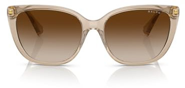 Ralph by Ralph Lauren Damen Ra5274 Sonnenbrille, Glänzendes transparentes Braun, 56 mm