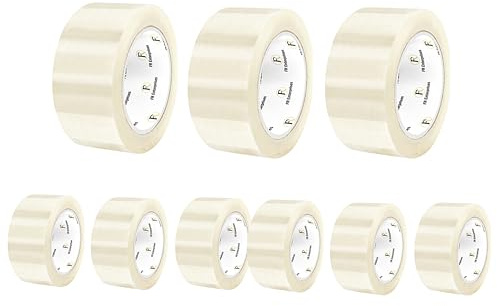 FR Enterprises 36 Roll Packaging Tape - 48mm x 66m Clear Tape - Strong Parcel Tape - FSC Certified Shipping Tape - Sticky Seal Packing Tape