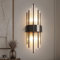 KRIPINC Einfache Glasröhre Wandleuchte Glas, Wandleuchte Innen Glas E14, Wandleuchte Schwarz, Wandleuchte Innen Vintage, Wandlampe Modern, Wandlampe Art Deco für Wohnzimmer Schlafzimmer Nachttisch