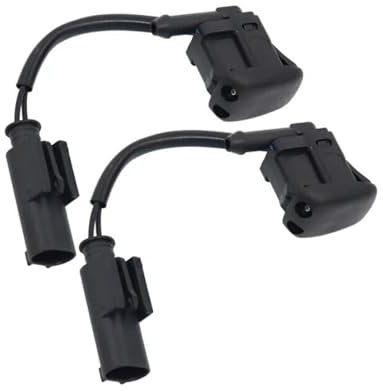 Asudaro 2Pcs Windschutzscheibendüse Jet Langlebige Flüssigkeitssprühdüse Beheizte Scheibenwaschdüse Ersatz Sprühstrahl Frontscheinwerfer Waschdüse für E39 5-Serie M5 61668361039