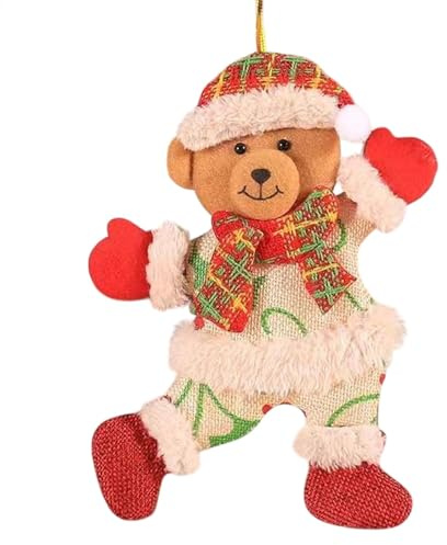 Adornos para árbol de Navidad - Adornos para árbol de Navidad, Figura de Tela Colgante para Festival | Colgante Colgante Santa Cláusula Osos Decoraciones de Muñecas, Ornamento de Vacaciones para