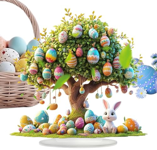 Decorazione da tavolo pasquale – Bunny albero ' a di cuore, decorazione per la casa, il soggiorno, il tavolo