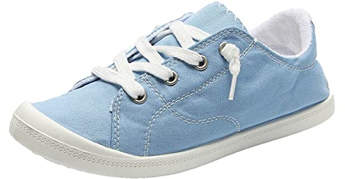 Ladies Unisex Flat Casual Lace Up Girls Pumps Canvas Plimsolls Womens Trainers Shoes Gym Sports Trainers Lightweight Gym Sports Trainers Lightweight Comfortable Canvas Shoe Plimsoll