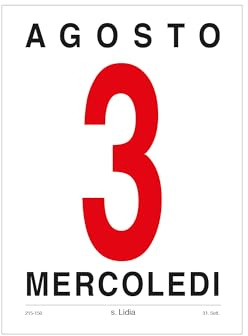 Blocco Murale Ministeriale Verticale - Calendario da Parete con Stampa a 2 Colori - Elegante e Funzionale per Casa e Ufficio 12,8x17,5cm