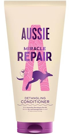 Aussie Miracle Repair Acondicionador Desenredante 200ml. Revive el Pelo Seco y Dañado. Nutre y Repara Pelo Saludable Con Aceite de Nueces de Macadamia
