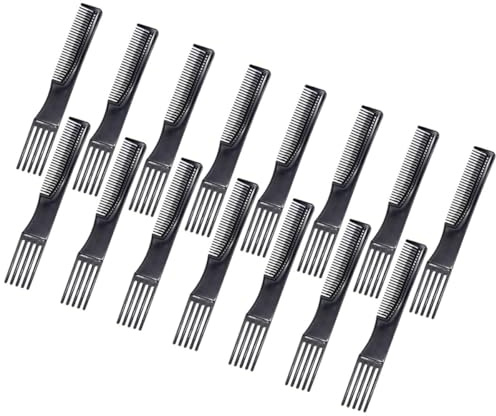 DECHOUS 15 Peines de Peluquería Compactos de Doble Cara en Pp para Hombres y Mujeres, Cómodos para Peinar en Fiestas y Uso Diario