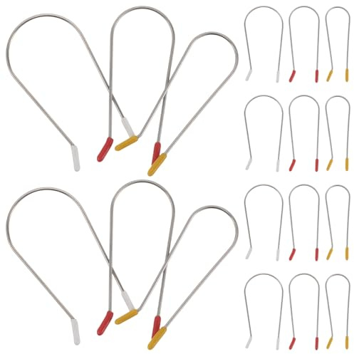SMASOLO Lot de 24 Pinces à Bigoudis Chauffants en Acier Inoxydable, Résistantes la Chaleur, Tailles 2,54 Cm, 3,2 Cm et 3,81 Cm, Accessoires Coiffure Professionnels pour Boucles
