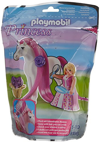 Playmobil - 6166 - Princesse Rose avec Cheval coiffer