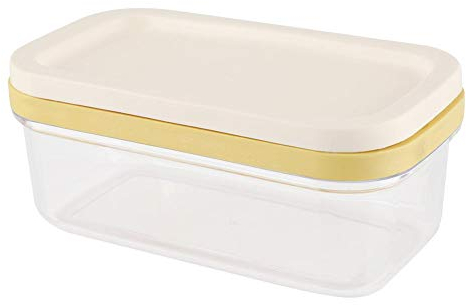 Butter Dish PVC with Slicer, for Easy Cutting, Cheese Container, Butter Box with Lid for Fridge, 2 in 1 Cheese/Butter Keeper and Storage, Suitable for 7oz or Two 3.5oz Sticks Butter, Clear.
