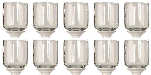 Novaliv 10X Teelichtaufsatz I klar 10 cm Glasaufsatz für Kerzenständer I Kerzenleuchter Glas Adventskranz Teelichthalter Stabkerzenhalter Kerzenpick