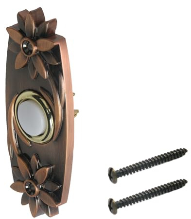 Mewutal 3.3 Heavy Duty Doorbell Push Button Red Bronze Wired Door Bell