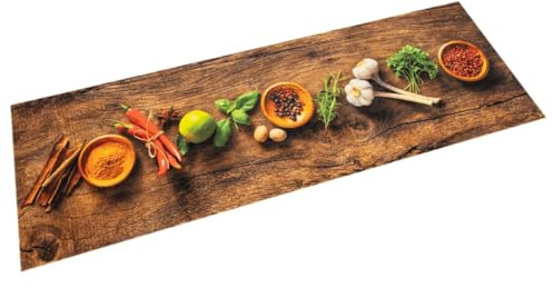 vidaXL Köksmatta maskintvättbar kryddor 45x150 cm sammet