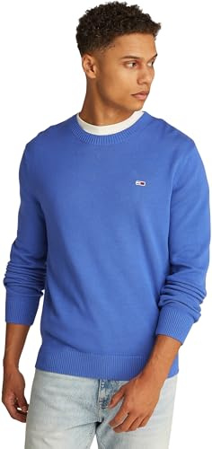 Tommy Jeans TJM Slim Essential Light Sweater Dm0dm18895 Suéter, Blue (Tempo Blue), XXL para Hombre