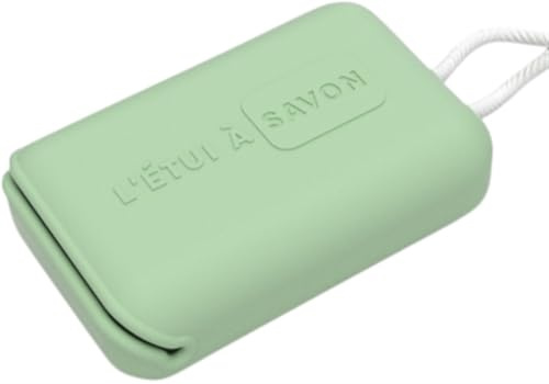 C.A.O. Étui à Savon en Silicone, Couleur Pistache | Issu de matières minérales, Sans plastique, Longueur 10 cm, Largeur 6,5 cm, Hauteur 3 cm