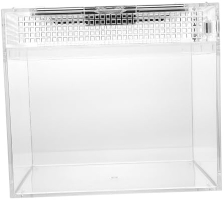 BESPORTBLE Caja de Alimentación Plástico Transparente para Reptiles Portátil Sistema de Ventilación y Colores Variados para Hábitat Limpio y Uso al Aire Libre