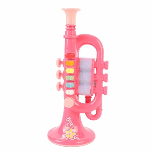 SUNGOOYUE Scoperta dei Primi Strumenti a Fiato, Giocattolo Musicale Interattivo in ABS, Tromba Leggera per Bambini Dai 3 Ai 7 Anni, con Design Colorato e Gamma di 8 Note, Compagno Portatile per (BLUE)