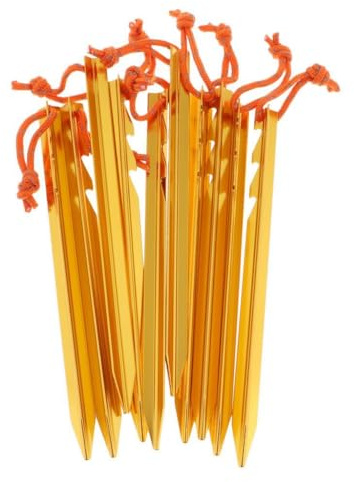 LIXSAZSE Picchetti per tenda da campeggio in lega di alluminio, picchetti per tenda da campeggio, per in metallo resistente, per con borsa viaggio,