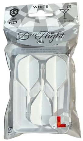L-style BarFlight - Vuelo y eje de dardos de una sola pieza, forma L3, 26 mm