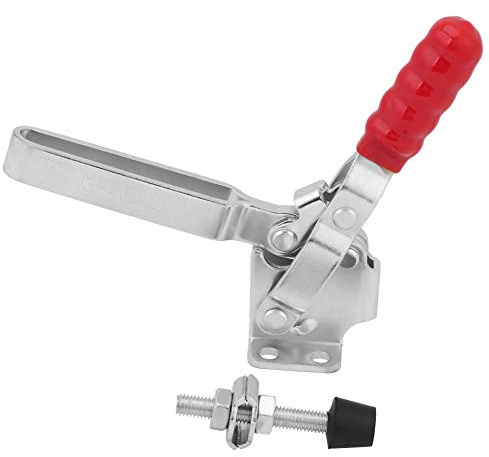 Eujgoov Abrazadera de Palanca de Empuje y Tracción GH 12132, Abrazadera Horizontal, Capacidad de Sujeción de 180kg para Accesorio de Plantilla de Soldadura de Carpintería