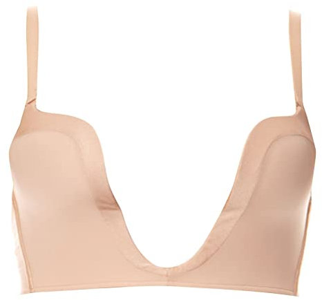 Wonderbra Women Ultimate Plunge Bra, Beige, 38B