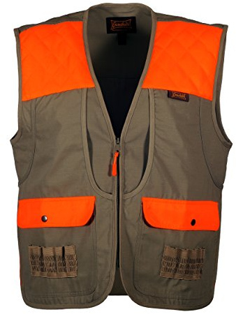 Gamehide Shelterbelt Mid-Weight Upland RipStop Hunting Vest (X-Large, Khaki/Orange)