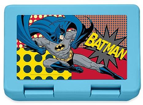 Spreadshirt Batman Comic Book Pose Brotdose Lunchbox, One size, Saphirblau
