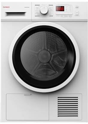 Corberó - Secadora Carga Frontal | CSBCM810W | 8 Kg | Bomba de Calor | Display LED | 16 Programas | Inicio Diferido | Función Inicio/Pausa | Antiarrugas | 65dB | Blanco
