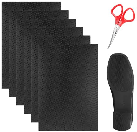 SHENGYIG 6 Piezas 15×10 cm Spray Antideslizante Para Zapatos, Suelas Antirozaduras Con Herramienta de Corte - Para Tacones Altos, Zapatos de Cuero y Sandalias