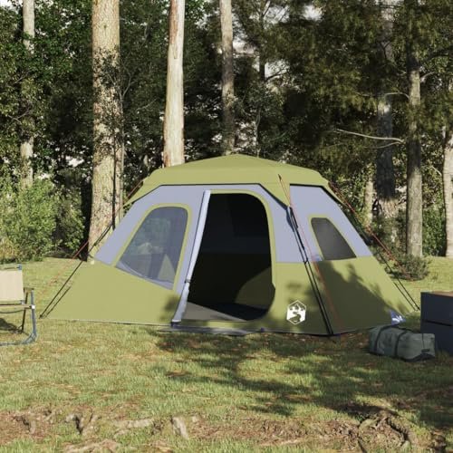 Annlera Zelt Grün Campingzelt 6 Personen Familienzelt Große 4 Jahreszeiten Zelt Grosses Zelt Blackout Tent Zelt Camping 344x282x192 cm