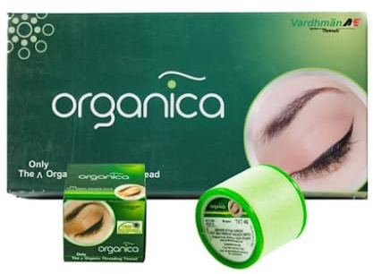 8 bobinas orgánicas antibacterianas para cejas, hilos de algodón orgánico para depilación facial, extra suaves y fuertes