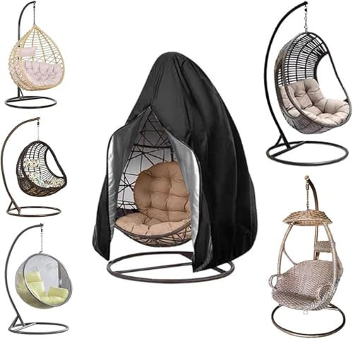 comvastarsFunda para Silla Colgante,Mecedoras,Funda silla de huevo Impermeable Resistente Oxford, Impermeable, Anti-Viento, Anti-UV Cubierta de Silla Colgant Exterior (2)