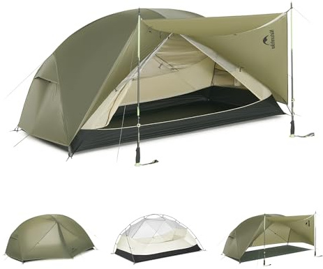 Naturehike Mongar Pro ultralätt tält vindtätt vattentätt vandringstält bärbart 1 & 2 & 3 personer tält 3–4 säsong för camping vandring