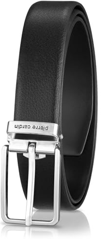 Pierre Cardin - Cinturón de cuero para hombre / cinturones para hombre pierre cardin, negro, 70154, tamaño / tamaño: 105; color / color: negro