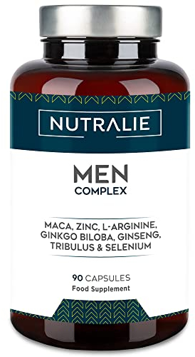 Vitamine TESTO Uomo - Potenza 4:1 Maca 500mg - Ginseng + Ginkgo Biloba + Tribulus Terrestris, L'Arginina - Men Complex 90 Capsule Nutralie