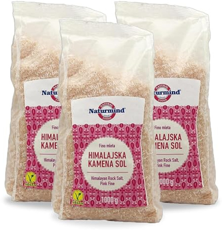 Naturligt Himalayasalt – 3 x 1000g | Premiumkvalitet | Hälsosamt val | Mångsidig användning | Etiskt producerad | Återförslutningsbar påse | Perfekt för matlagning, kryddning med mera