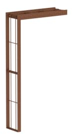 ELEO Wandrosenbogen Savona rostoptik - 2,3 x 1,2 m Rosenbogen eckig modern zur Montage an der Wand aus Baustahl rostig Edelrost - Torbogen Winterfest massiv für Rosen, Kletterpflanzen