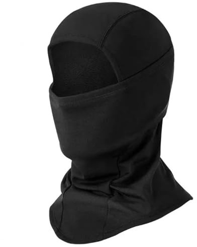 DTOHMOM Pasamontañas transpirable para invierno, máscara de esquí, gorro de bicicleta, pasamontañas, moto, para hombre y mujer, talla única, color negro