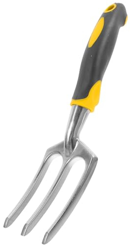 ROMISBABA Fourche de Jardinage Acier Inoxydable Petit Râteau à Main pour Plantes Sol et Culture Outil Robuste et Ergonomique pour Fleurs Légumes et Bonsaï