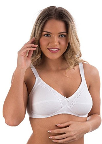 Naturana Women's Soft Cup Everyday Bra 86545, White, 44DD