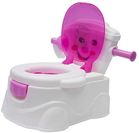 Kindertoilette, Kinder Töpfchen, Toilettentrainer, Kindertöpfchen, Babytopf, Toilettensitz, Topfstuhl zum Toilettentraining für Kleinkinder von 6 Monaten bis 5 Jahre (Rosa)