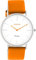 Oozoo Vintage Damen Uhr - Orange Armbanduhr Damen mit 20mm Lederarmband - Analoge Damen Armbanduhr in rund - auch als Herren Uhr passend - C20278
