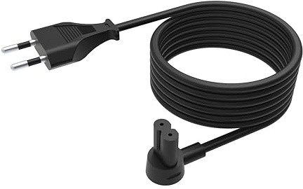 Flexson 5 m strömkabel för SONOS ERA 100 och 300, RAY, ARC, SUB (GEN 3), SUB-mini, AMP, BEAM, PLAY BASE, PLAY5 (GEN 2) – svart (EU)
