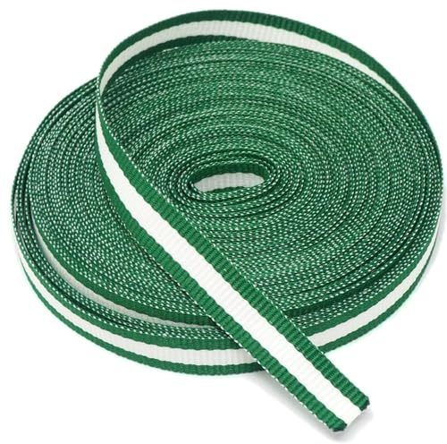 Cinta Bandera de Andalucía 10 Metros X 1Cm de Ancho Verde Blanca Blanca Material Para Manualidades Bricolaje Trabajos Manuales Bordar o Coser al Producto Para Hacer Pulseras Lazos Decoración