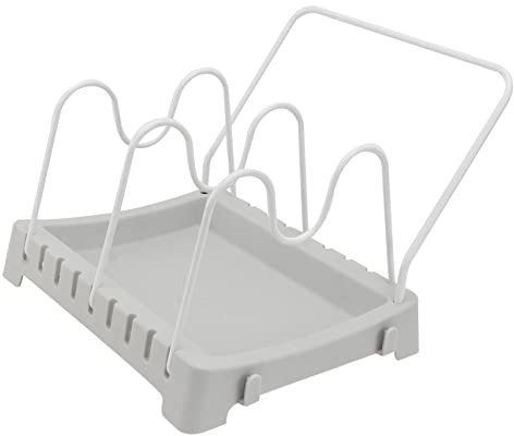 PRETYZOOM Tabletop Pot Lid Rack Pot Lid Stand Rack Storage Dish Storage Organizer for Kitchen
