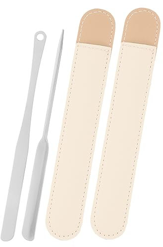 minkissy 1set Handle Foundation Spatula Cosmetic Mixing Tool Makeup Spatula for Foundation Eye Shadow and Nail Art Easy to Clean and Grip