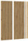 Newroom Wandpaneel Artisan Eiche Anthrazit Akustikpaneel 2er Set Skandinavisch Modern - 120x40x2 cm (BxHxT) - Lamellenwand Holzpaneele - [Agnes.Three] Wohnzimmer Büro Schlafzimmer Flur
